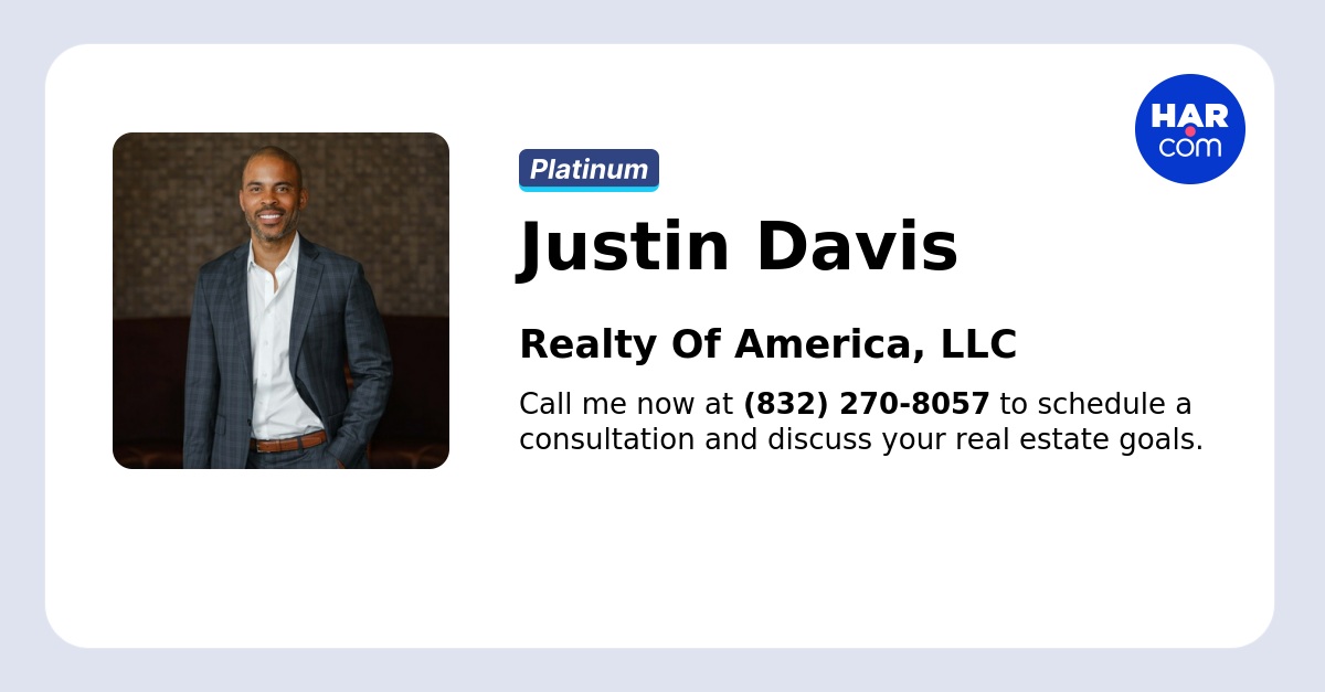 Justin Davis, TX Real Estate Agent - HAR.com