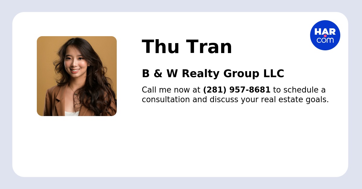 Thu Tran  Thu Tran - Real Estate Agent in Houston, TX - Reviews | Zillow